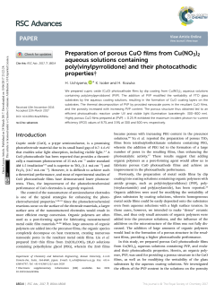 Preparation of porous CuO films from Cu(NO3)2