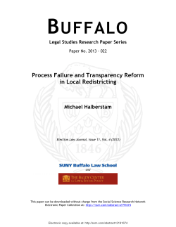 Democracy, Legitimacy, and Local Redistricting in New York