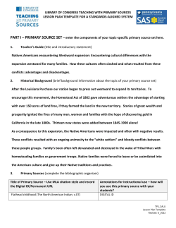 PART I PRIMARY SOURCE SET