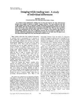 Imaging while reading text: A study of individual