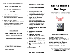 sb parent/coach communication brochure