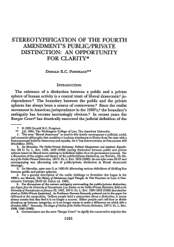 STEREOTYPIFICATION OF THE FOURTH AMENDMENT`S PUBLIC