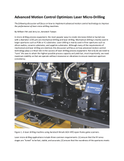 Advanced Motion Control Optimizes Laser Micro-Drilling