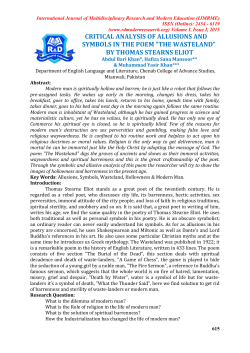 critical analysis of allusions and symbols in the poem "the wasteland"