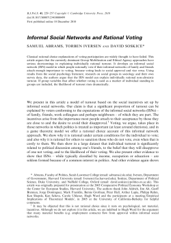 Informal Social Networks and Rational Voting