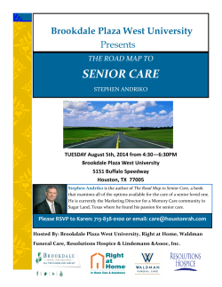 the road map to senior care