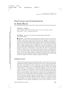 The Causes and Consequences of Arms Races