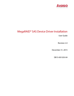 MegaRAID® SAS Device Driver Installation