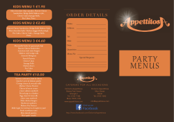 Party Menu Prices