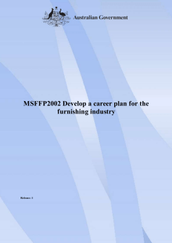 MSFFP2002 Develop a career plan for the