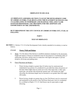 Fence Ordinance - American Fork City