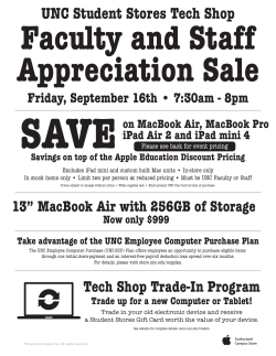 Faculty and Staff Appreciation Sale UNC Student Stores Tech Shop