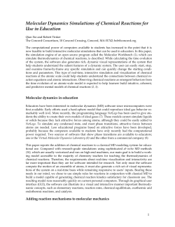 Molecular Dynamics Simulations of Chemical Reactions