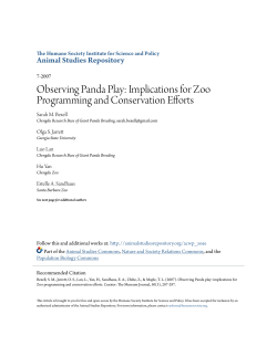 Observing Panda Play - Animal Studies Repository