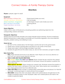 Connect More&mdash;A Family Therapy Game