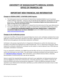 university of massachusetts medical school office of financial aid