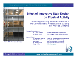 Effect of Innovative Stair Design on Physical Activity
