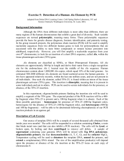 Detection of Alu by PCR