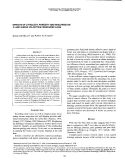 Effects of Lithology, Porosity and Shaliness on P