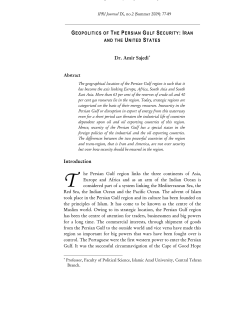 Geopolitics of the Persian Gulf Security