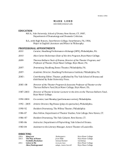 CV - Bryn Mawr College