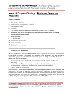 Nurturing Parenting Programs