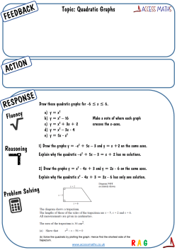 Reasoning Topic: Quadratic Graphs