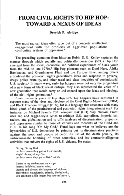 from civil rights to hip hop: toward a nexus of ideas