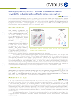 Towards the industrialization of technical documentation