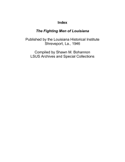 Index The Fighting Men of Louisiana