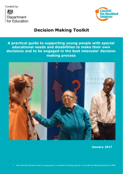 Decision Making Toolkit - Council For Disabled Children