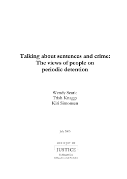 Talking about sentences and crime: The views of people on periodic