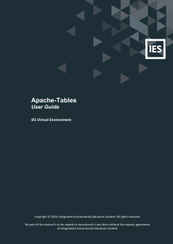 Apache-Tables User Guide - Integrated Environmental Solutions