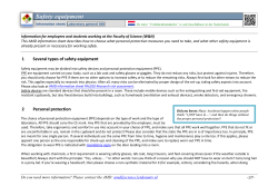 Safety equipment - Universiteit Leiden