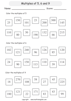 Color the multiples of 5