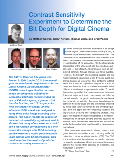 Contrast Sensitivity Experiment to Determine the Bit Depth for