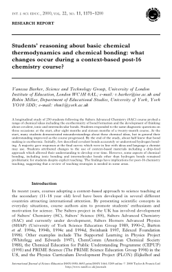 Students` reasoning about basic chemical thermodynamics and