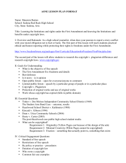 Understanding the First Amendment and Copyright