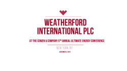 Weatherford international plc