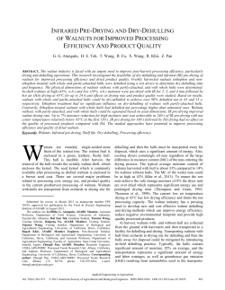 infrared pre-drying and dry-dehulling of walnuts for improved