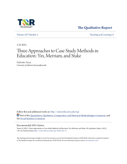 Three Approaches to Case Study Methods in Education