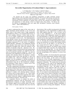 Reversible Magnetization of Irradiated High-Tc Superconductors