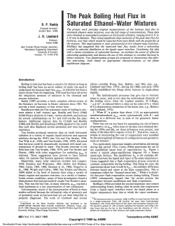 The Peak Boiling Heat Flux in Saturated Ethanol
