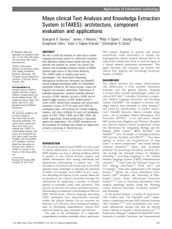 (cTAKES): architecture, component evaluation and applications