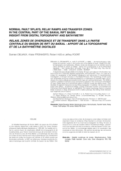 NORMAL FAULT SPLAYS, RELAY RAMPS AND TRANSFER