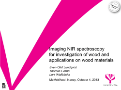 Imaging NIR spectroscopy for investigation of wood and