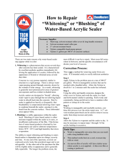 How to Repair &ldquo;Whitening&rdquo; or &ldquo;Blushing&rdquo; of Water