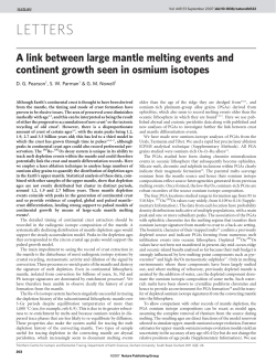 A link between large mantle melting events and continent growth