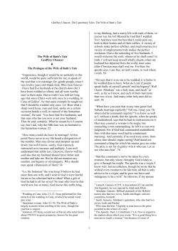 Geoffrey Chaucer. The Canterbury Tales: The Wife of