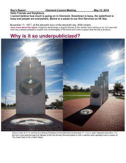 Ray`s Rpeort Clermont Council Meeting May 12, 2015